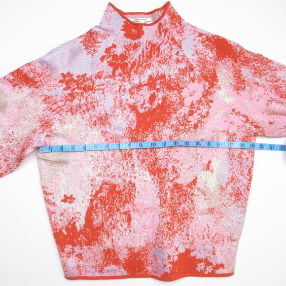 Anthropologie The Beatriz Mock-Neck Sweater: Lurex Edition Orange Small - Picture 5 of 10